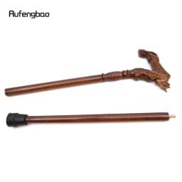 Fighting Bull Brown Wooden Fashion Stick Decorative Vampire Cospaly Party Wood Walking Cane Performance stage Cane 96cm
