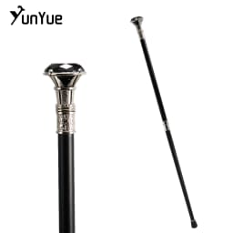 Black Diamond Type Silver Walking Cane Gentleman Elegant Fashion Decorative Walking Stick Lady Vintage Cosplay Crosier Knob Cane