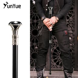 Black Diamond Type Silver Walking Cane Gentleman Elegant Fashion Decorative Walking Stick Lady Vintage Cosplay Crosier Knob Cane