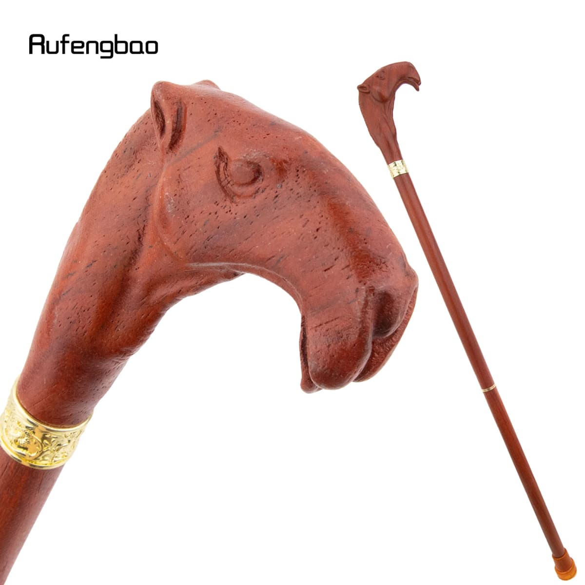 Brown Red Camel Wooden Fashion Stick Decorative Vampire Cospaly Party Wood Cane Mace Wand Crosier 94cm Performance Stage Cane