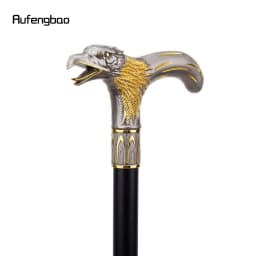 Golden Dinosaur Eagle Hawk  Walking Stick with Hidden Plate Self Defense Fashion Cane Plate Cosplay Crosier Stick 93cm