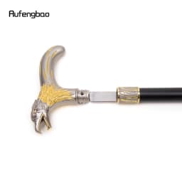Golden Dinosaur Eagle Hawk  Walking Stick with Hidden Plate Self Defense Fashion Cane Plate Cosplay Crosier Stick 93cm