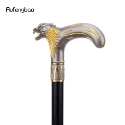 Golden Dinosaur Eagle Hawk  Walking Stick with Hidden Plate Self Defense Fashion Cane Plate Cosplay Crosier Stick 93cm