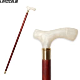 White Resin Handle African Wooden Luxury Walking Stick Men And Women Fashion Elegant Walking Stick Vintage Walking Canes