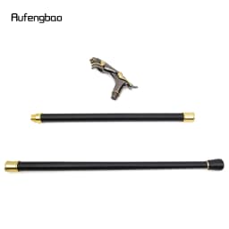 Golden Black Leopard with Tail Fashion Walking Stick for Party Decorative Walking Cane Elegant Crosier Knob Walking Stick 93cm