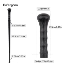Black PVC Walking Cane Fashion Decorative ABS Plastic Stick Elegant Cosplay Cane Knob Crosier 95cm Performance Stage Cane
