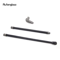 Sliver Loyal Dog Head Walking Cane Fashion Decorative Walking Stick Gentleman Elegant Cosplay Cane Knob Crosier 93cm