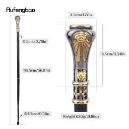 Golden Black Freemasonry Freemasons VG Totem Relief Decorative Stick -36" Vintage-Inspired Cane for Cosplay, and Costume Parties