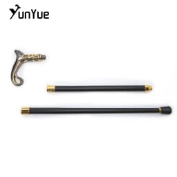 Black Gold Magic Lamp Fashion Walking Stick Art Decorative Walking Cane Gentleman Elegant Crutches Cosplay Film Props Crutch 93
