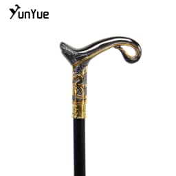 Black Gold Magic Lamp Fashion Walking Stick Art Decorative Walking Cane Gentleman Elegant Crutches Cosplay Film Props Crutch 93