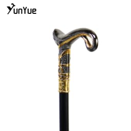 Black Gold Magic Lamp Fashion Walking Stick Art Decorative Walking Cane Gentleman Elegant Crutches Cosplay Film Props Crutch 93