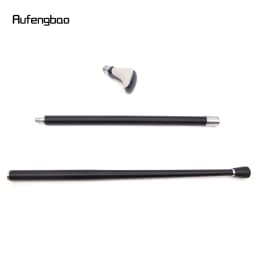 White Black Leather White Walking Cane Fashion Decorative Walking Stick Gentleman Elegant Cosplay Cane Crosier 94cm