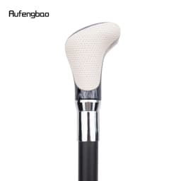 White Black Leather White Walking Cane Fashion Decorative Walking Stick Gentleman Elegant Cosplay Cane Crosier 94cm