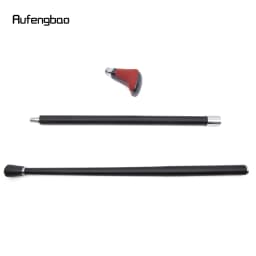Red Black Leather White Walking Cane Fashion Decorative Walking Stick Gentleman Elegant Cosplay Cane Crosier 94cm