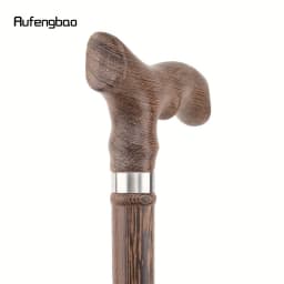 Brown Wooden Single Joint Fashion Walking Stick Decorative Cane Halloween Mace Crutch Wand Crosier 94cm Performance Stage Cane