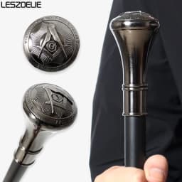 91cm Silver Freemasonry Walking Stick Man And Woman Freemason Detachable Matel Walking Cane Mason Elegant Fashionable Canes