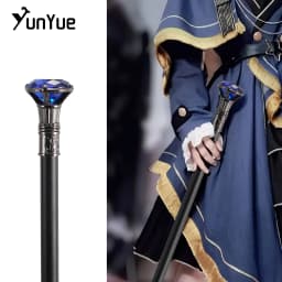 Sliver Blue Diamond Type Walking Cane Gentleman Elegant Fashion Art Decorative Walking Stick Lady Vintage Party Cosplay Sceptre