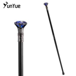 Sliver Blue Diamond Type Walking Cane Gentleman Elegant Fashion Art Decorative Walking Stick Lady Vintage Party Cosplay Sceptre