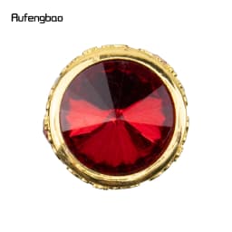 Golden Red Artificial Diamond Walking Cane Fashion Decorative Walking Stick Gentleman Elegant Cosplay Cane Knob Crosier 93cm