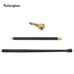 Golden Black Luxury Round Leaf Handle Fashion Walking Stick For Party Cane Elegant Deluxe Box 95cm Performance Stage Cane