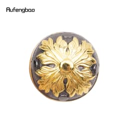 Golden Black Luxury Round Leaf Handle Fashion Walking Stick For Party Cane Elegant Deluxe Box 95cm Performance Stage Cane