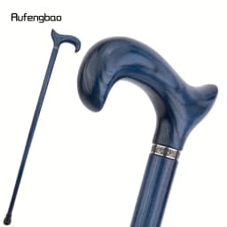 Blue Wooden Single Joint Fashion Stick Decorative Cospaly Party Cane Mace Crutch Wand Crosier Performance Stage Cane 95cm