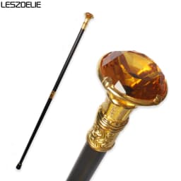 10 Colors Luxury Gold Handle With Crystal Diamond Walking Stick For Man Fashionable Canes Woman Party Decorative Walking Sticks