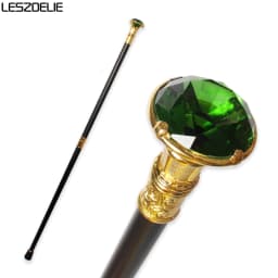 10 Colors Luxury Gold Handle With Crystal Diamond Walking Stick For Man Fashionable Canes Woman Party Decorative Walking Sticks