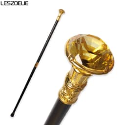10 Colors Luxury Gold Handle With Crystal Diamond Walking Stick For Man Fashionable Canes Woman Party Decorative Walking Sticks