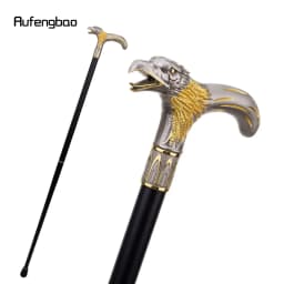 Golden Dinosaur Eagle Hawk Walking Cane Fashion Decorative Stick Elegant Cosplay Cane Knob Crosier 93cm Performance Stage Cane