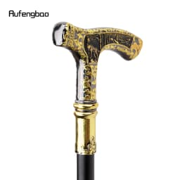 Gold Black Luxury Wolf Handle Walking Cane Fashion Decorative Walking Stick Gentleman Elegant Cosplay Cane Knob Crosier 90cm