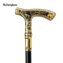 Gold Black Luxury Wolf Handle Walking Cane Fashion Decorative Walking Stick Gentleman Elegant Cosplay Cane Knob Crosier 90cm