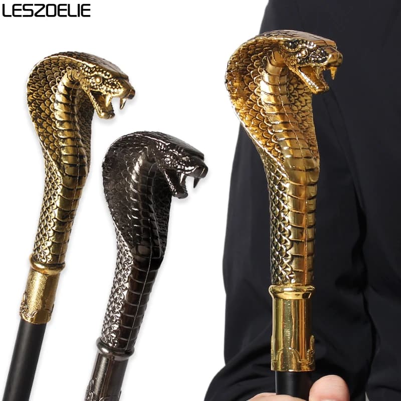 Cobra-Head Design Luxury Walking Stick Canes for Men And Women Elegant Fashion Vintage Hand Cane Decorative Man's Walking Cane