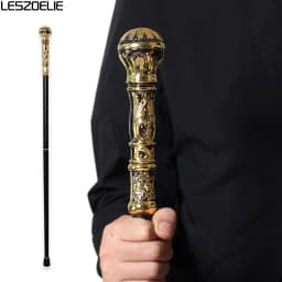 93cm Luxury Gold With Black Detachable Walking Stick Man Fashion Walking Cane Lady Party Sticks Elegant Vintage Walking Cane