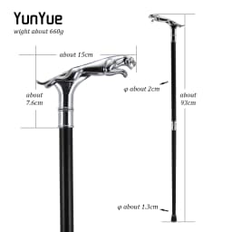 White Luxury Cheetah Handle Fashion Walking Stick for Party Man Elegant Fashion Vintage Hand Cane Lady Dress Matching Cane
