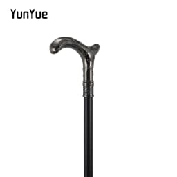 Silvery Plum Blossom Flower Metal Walking Stick Gentleman Collections Fashion Elegant Walking Stick Cosplay Film Props Cane