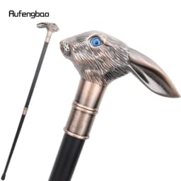 Red Copper Rabbit Long Ear Gentleman Cane Fashion Stick Gentleman Crosier Knob Stick 92cm Performance Stage Cane