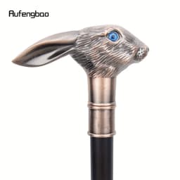 Red Copper Rabbit Long Ear Gentleman Cane Fashion Stick Gentleman Crosier Knob Stick 92cm Performance Stage Cane