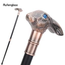 Red Copper Rabbit Long Ear Gentleman Cane Fashion Stick Gentleman Crosier Knob Stick 92cm Performance Stage Cane