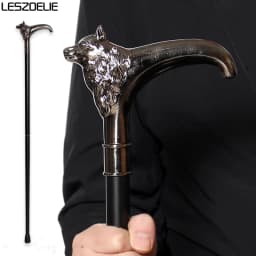 Wolf-Head Luxury Walking Stick Canes Men 2025 Fashion Decorative Walking Stick Women Fashionable Cane Vintage Walking Cane Stick
