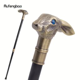 Copper Rabbit Long Ear Gentleman Walking Cane Fashion Walking Stick Crosier Knob Walking Stick Performance Stage Cane 93cm