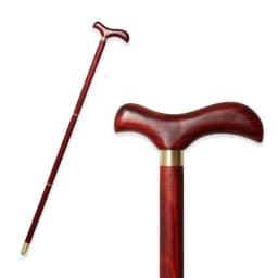 Luxury Red Bird Shaped Handle African Wooden Walking Stick 2.2cm Diameter Slim Fashionable Men's And Elegant Women's Canes