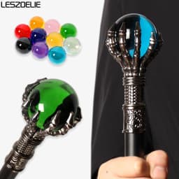 10 Colors 93cm Luxury Crystal Ball Walking Stick Man Woman Fashionable Canes with Evil Dragon Claws for Party Decorative Stick