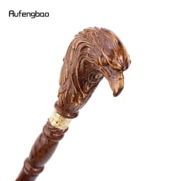 Brown Eagle Head Wooden Fashion Walking Stick Decorative Stick Cane Halloween for Cosplay and Parties, for Cosplay & Party 93cm