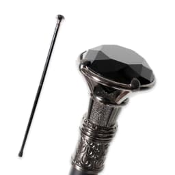 Detachable Silver Shiny Faceted Diamond Top Walking Cane 10 Colors Cosplay Party Prop for Men And Women Decorative Walking Stick