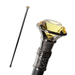 Detachable Silver Shiny Faceted Diamond Top Walking Cane 10 Colors Cosplay Party Prop for Men And Women Decorative Walking Stick