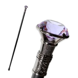Detachable Silver Shiny Faceted Diamond Top Walking Cane 10 Colors Cosplay Party Prop for Men And Women Decorative Walking Stick