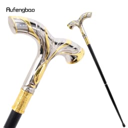 Golden White Flowing Lines eagle Luxury Fashion Cosplay Stick Party Decorative Cane Knob Stick 92cm Performance Stage Cane
