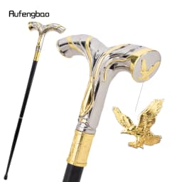 Golden White Flowing Lines eagle Luxury Fashion Cosplay Stick Party Decorative Cane Knob Stick 92cm Performance Stage Cane