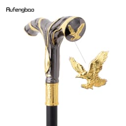 Golden Black Flowing Lines Eagle Luxury Fashion Cosplay  Stick Party Decorative Cane Elegant Crosier Knob Walking Stick 92cm
